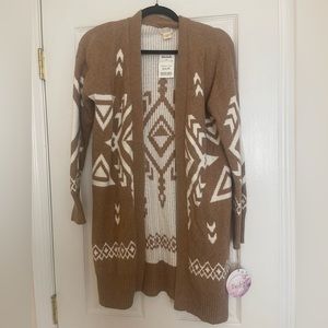 Kaisley Aztec print long cardigan